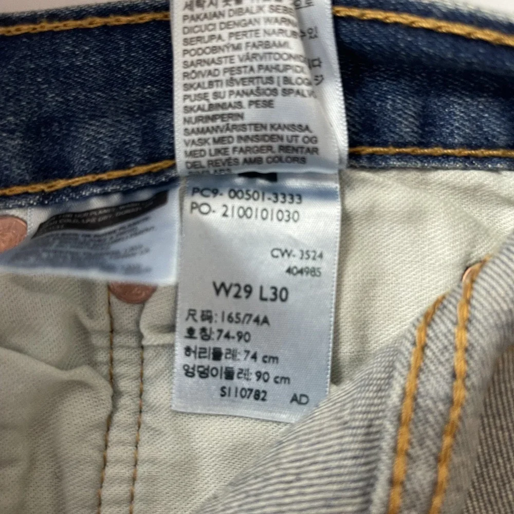 Levis 501 Jeans Mens 29x30 Blue Original Button Fly Medium Wash Denim Grunge 90s